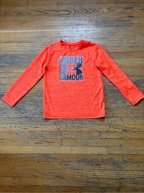 Under Armour Boys Long Sleeve Dry Fit Shirt - Bright Orange